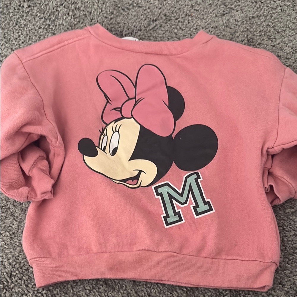Disney Pink Minnie Mouse Crewneck Sweatshirt